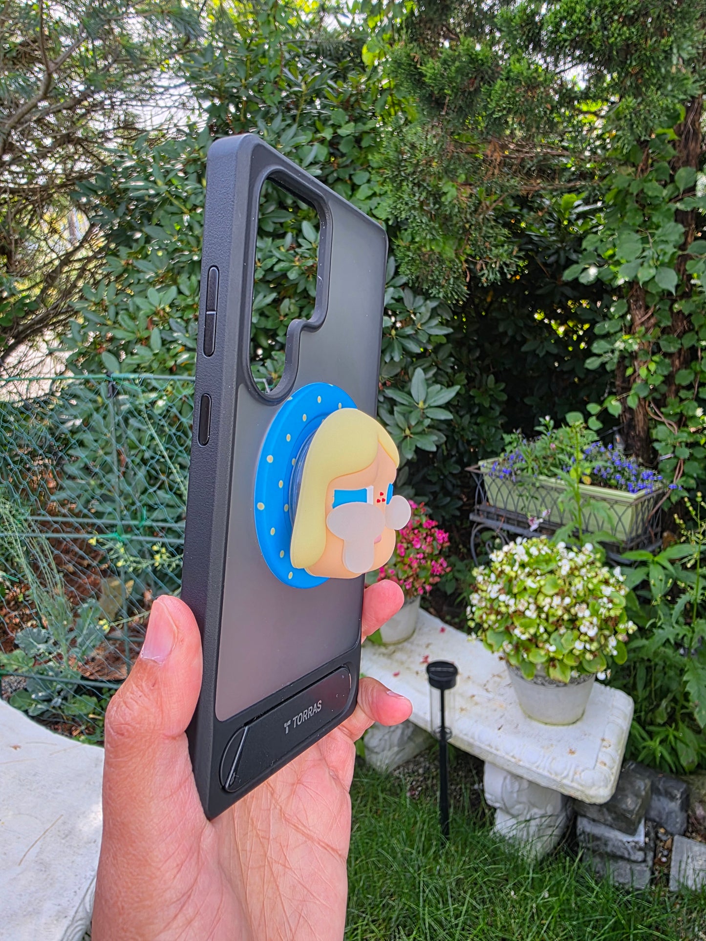 3D Cartoon Magnetic Phone Stand - Blue
