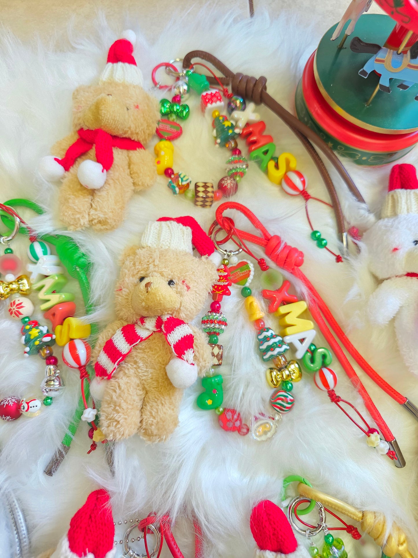 Christmas Keychain with Bear 🐻