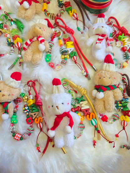 Christmas Keychain with Bear 🐻