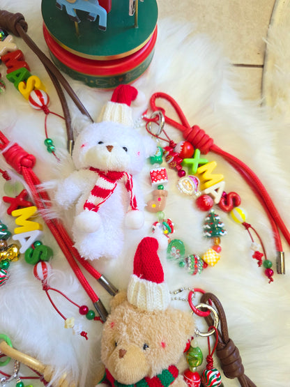Christmas Keychain with Bear 🐻