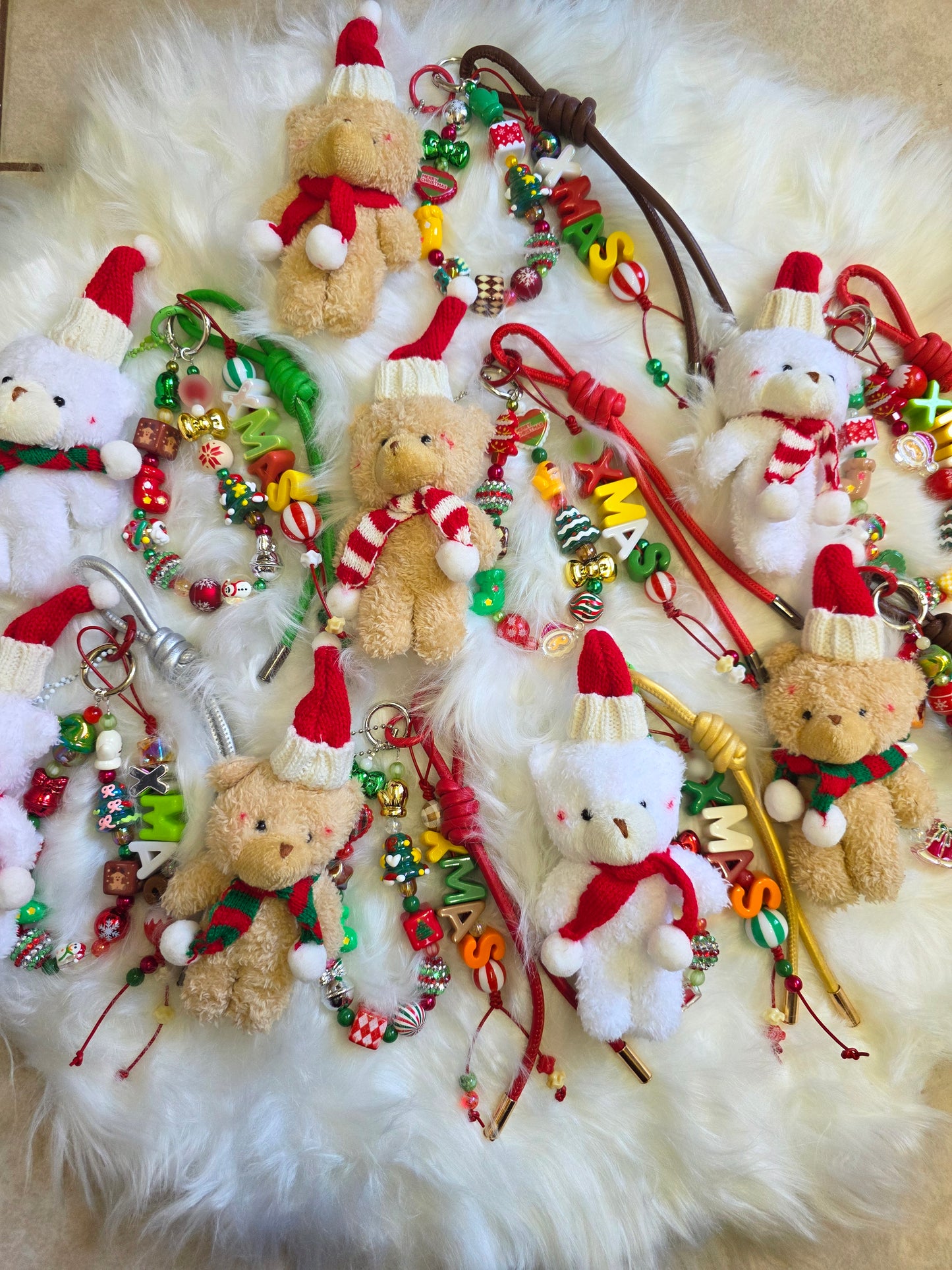 Christmas Keychain with Bear 🐻