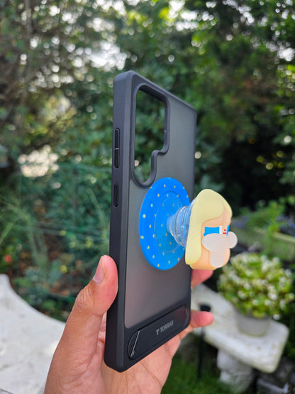 3D Cartoon Magnetic Phone Stand - Blue